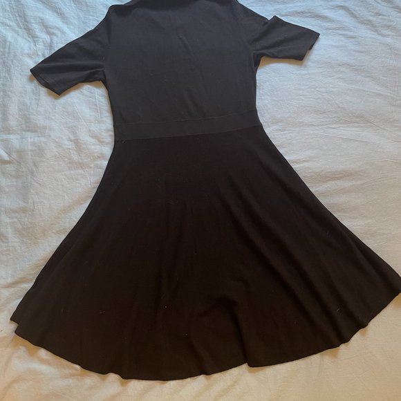Lord & Taylor Merino Wool Collared Flare Dress - Picture 2 of 7